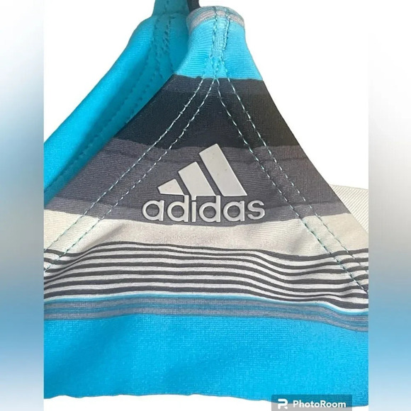 Adidas Double Strap Triangle Sports Bra Size 8 - Picture 2 of 4